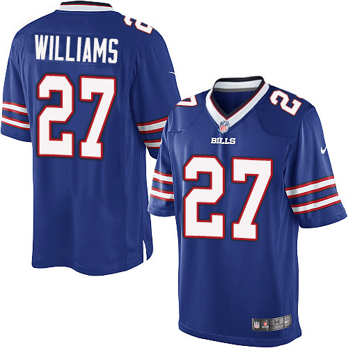 Men's Limited Duke Williams Nike Jersey Royal Blue Home - #27 NFL Buffalo Bills